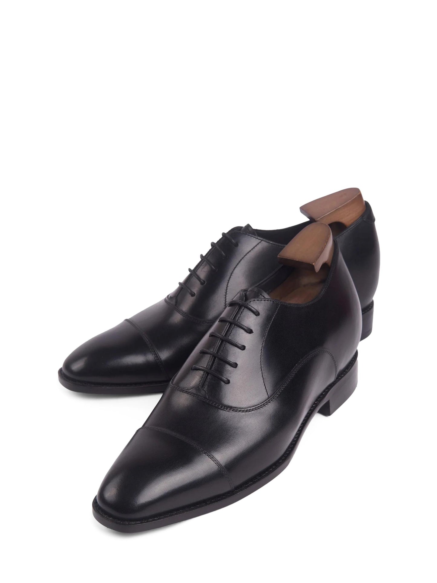 Premium Black Leather Oxford Dress Shoes